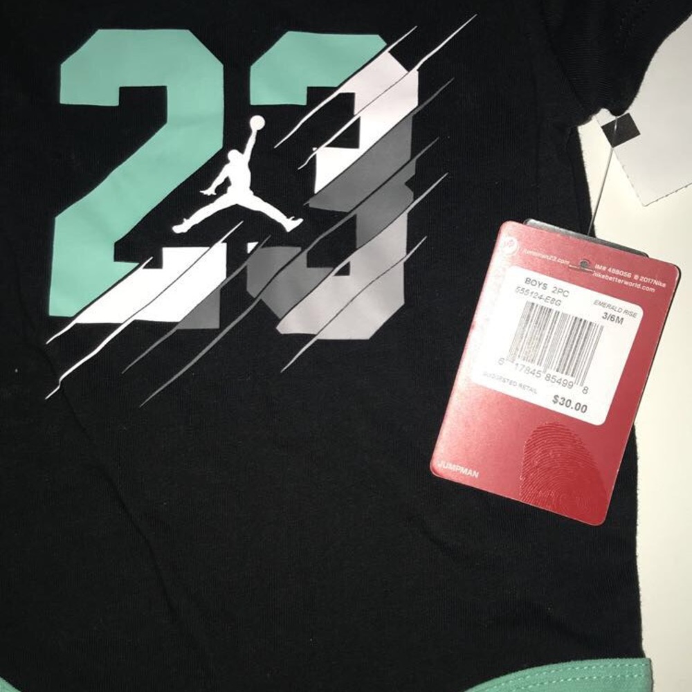 Two piece Jordan onesie set